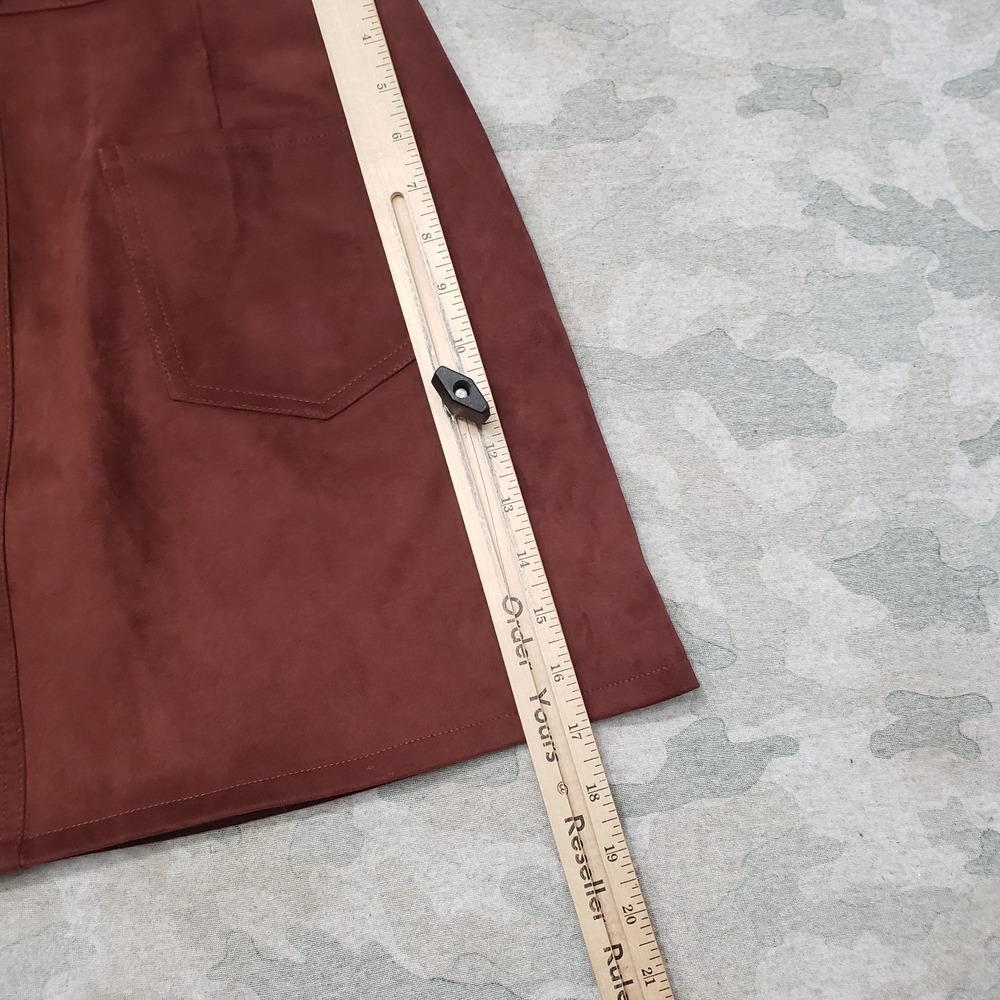 Bohme Skirt Womens Medium Red Burgandy NWT Studded Mini Boho Festival Western - Picture 5 of 8